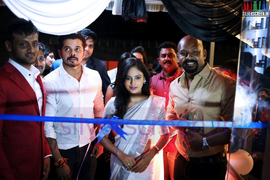 Actress Nandita and Sreesanth at the Toni & Guy launch at Harrington Road on 23rd July 2014