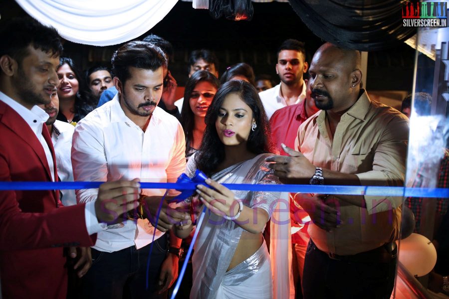 Actress Nandita and Sreesanth at the Toni & Guy launch at Harrington Road on 23rd July 2014