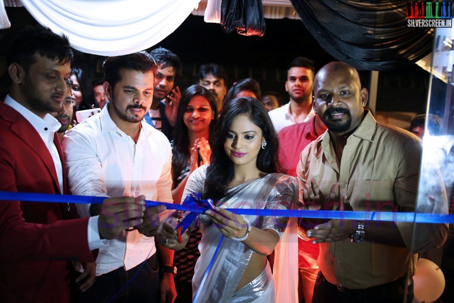 Actress Nandita and Sreesanth at the Toni & Guy launch at Harrington Road on 23rd July 2014