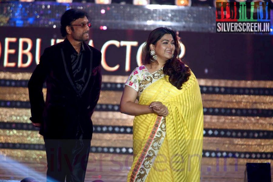 Actor Karthik and Actress Kushboo at Vijay Awards 2014 Event