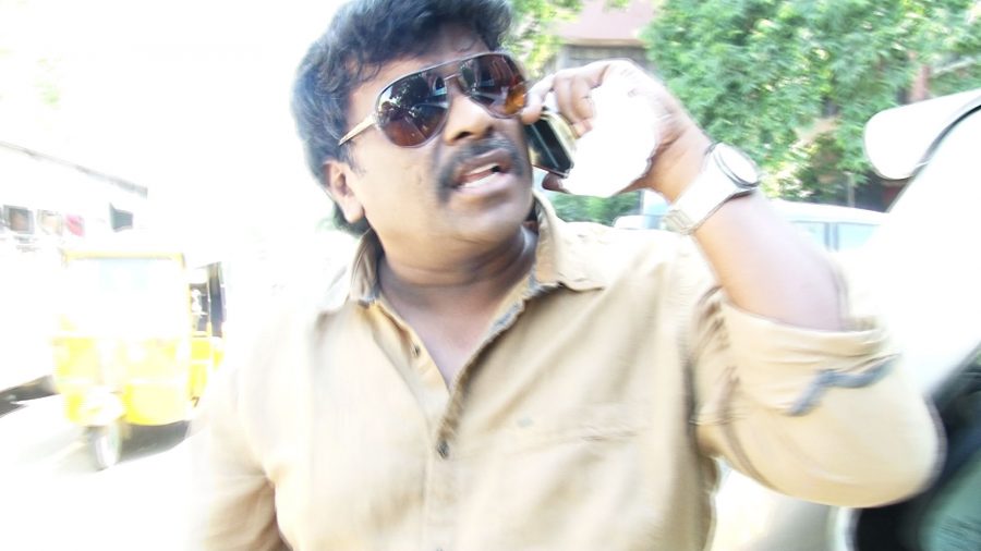 Actor R Parthiban Participates In An Anti-Piracy Raid At Burma Bazaar Stills