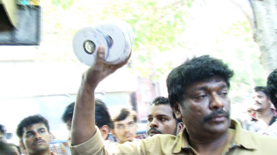 Actor R Parthiban Participates In An Anti-Piracy Raid At Burma Bazaar Stills