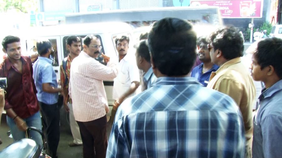 Actor R Parthiban Participates In An Anti-Piracy Raid At Burma Bazaar Stills