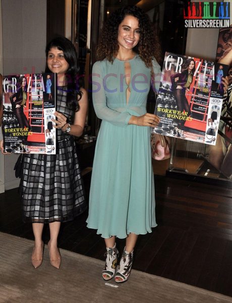 Grazia Magazine Editor Mehernaaz Dhondy and Actress Jangana Ranaut at Grazia Magazine Launch Stills