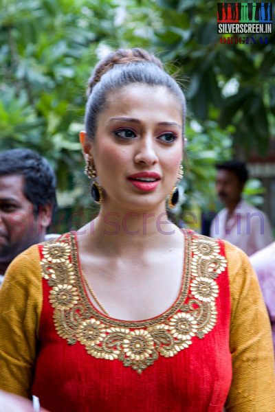 Actress Raai Laxmi at Irumbu Kuthirai Press Meet HQ Stills