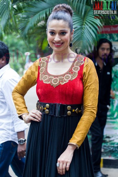 Actress Raai Laxmi at Irumbu Kuthirai Press Meet HQ Stills