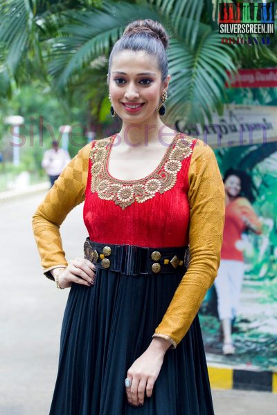 Actress Raai Laxmi at Irumbu Kuthirai Press Meet HQ Stills