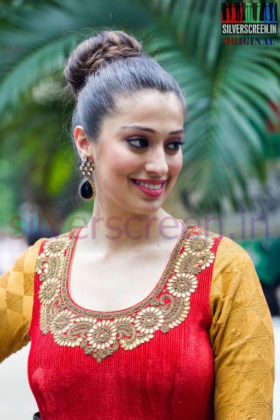 Actress Raai Laxmi at Irumbu Kuthirai Press Meet HQ Stills