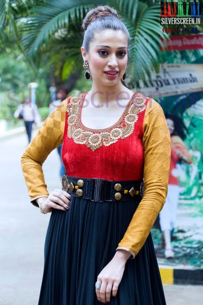 Actress Raai Laxmi at Irumbu Kuthirai Press Meet HQ Stills