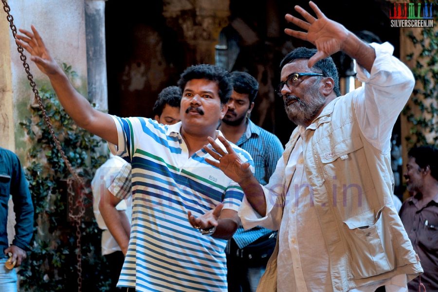 Director Shankar and Cinematographer PC Sreeram in Ai Movie Working Stills