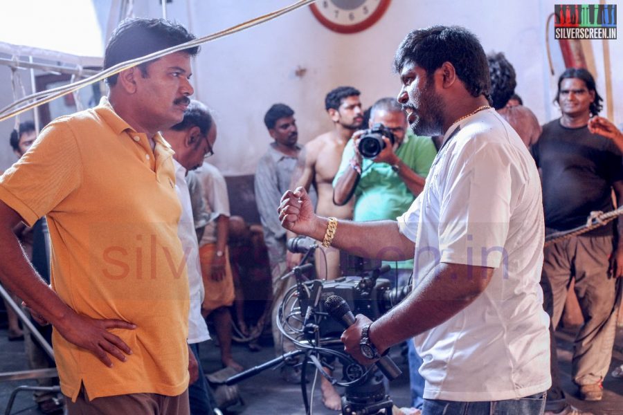 Director Shankar and Stunt Director Anal Arasu in Ai Movie Working Stills