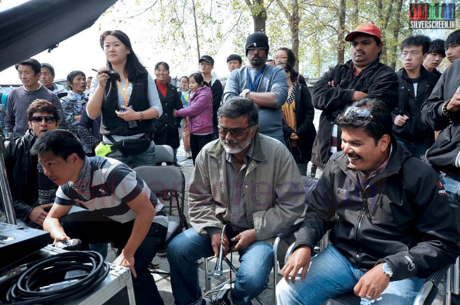 Director Shankar and Cinematographer PC Sreeram in Ai Movie Working Stills