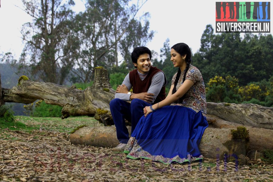 Actor Sathya and Actress Mia George in Amara Kaaviyam (Or Amarakaaviyam) Movie Stills Directed by Jeev Sankar