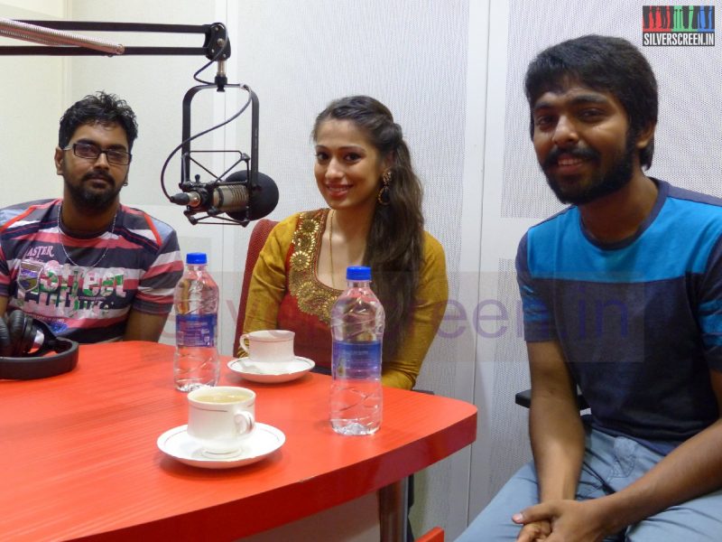 Actress Raai Laxmi and Music Director GV Prakash Kumar at Irumbu Kuthirai Audio Launch Stills