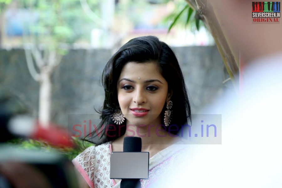 Actress Vedhika at the Kaaviya Thalaivan Press Meet