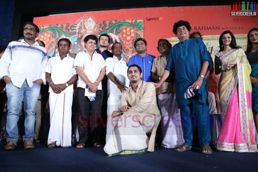 AR Rahman, Vedhika, Siddharth, Varun manian, Nasser at the Kaaviya Thalaivan Press Meet