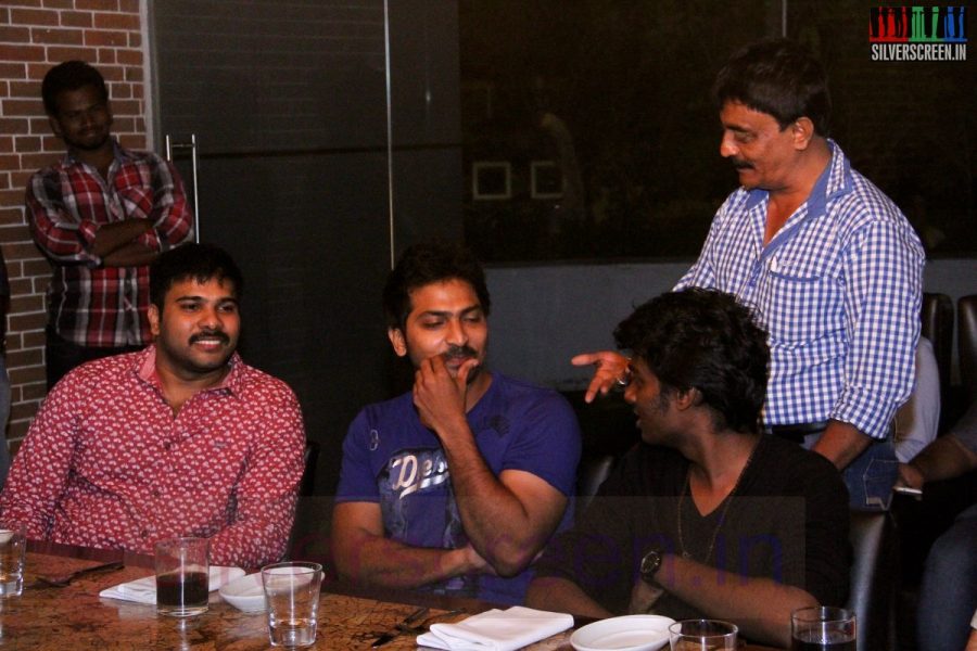 Director Atlee, Karthik G Krish and Actor Vaibhav at Kappal Dinner with Stars Contest Stills