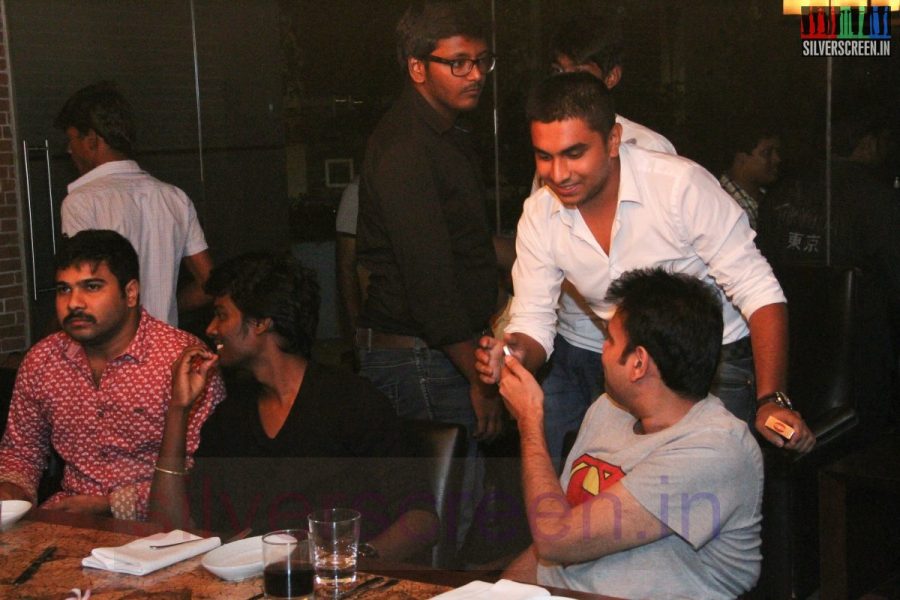Director Atlee, Karthik G Krish and Actor Premgi Amaren at Kappal Dinner with Stars Contest Stills