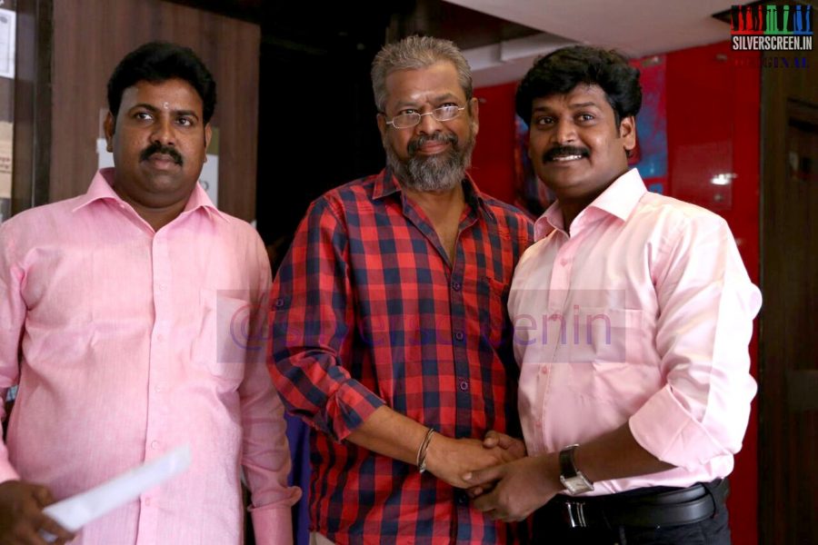 Director Aravindraj and Actor Muthuram at the Manam Konda Kadhal Audio Launch