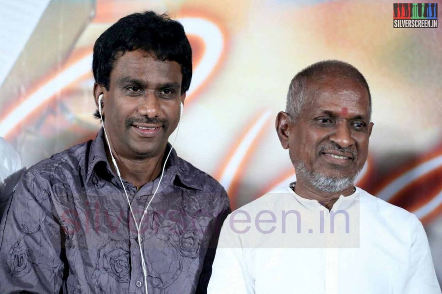Music Director Ilaiyaraaja and PRO Nikil Murugan in Megha Movie Press Meet Stills
