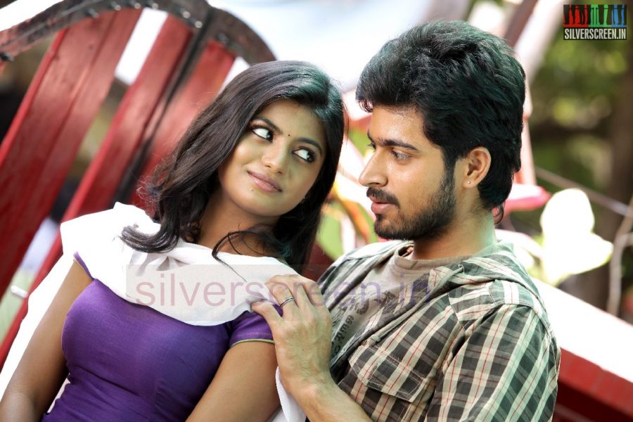 Actor Harish Kalyan and Actress Anandhi in Poriyaalan Movie Stills