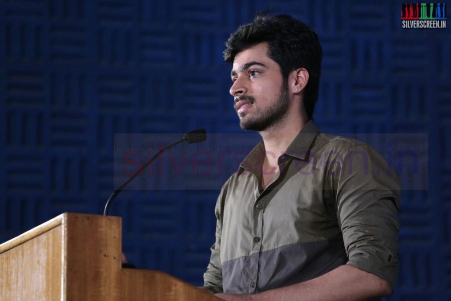 Actor Harish Kalyan at Poriyaalan Press Meet Stills