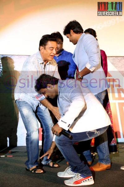 Actor Kamal Haasan and Director Gaurav Narayanan at Sigaram Thodu Audio Launch Event Stills