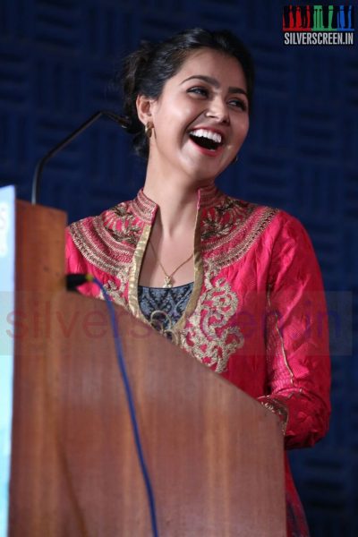 Actress Monal Gajjar at Sigaram Thodu Press Meet