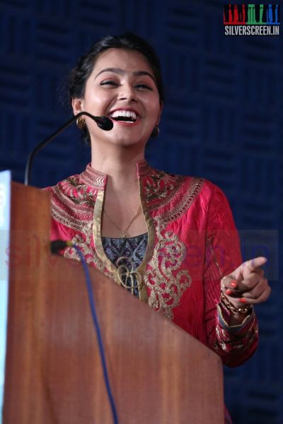 Actress Monal Gajjar at Sigaram Thodu Press Meet