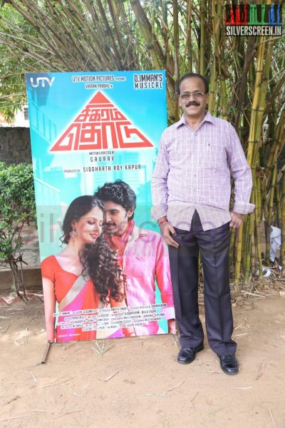 Producer G Dhananjayan at Sigaram Thodu Press Meet