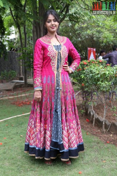 Actress Monal Gajjar at Sigaram Thodu Press Meet