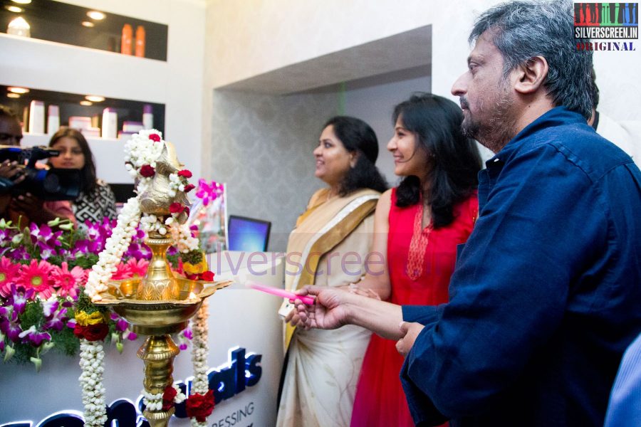 Director Dharani and Shweta Mohan at the Tony and Guy Essentuals Launch in Ashok Nagar