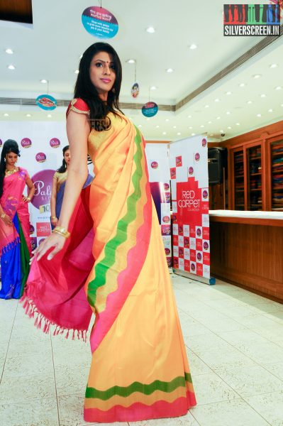 Actress Sakshi Agarwal Unveiling Palam Silks Deepawali Collections