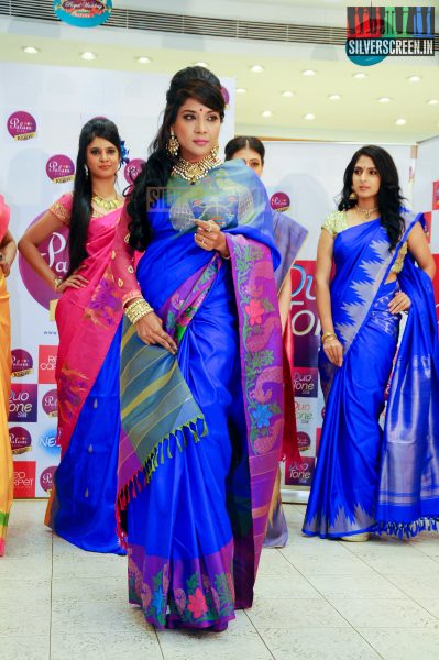 Actress Sakshi Agarwal Unveiling Palam Silks Deepawali Collections