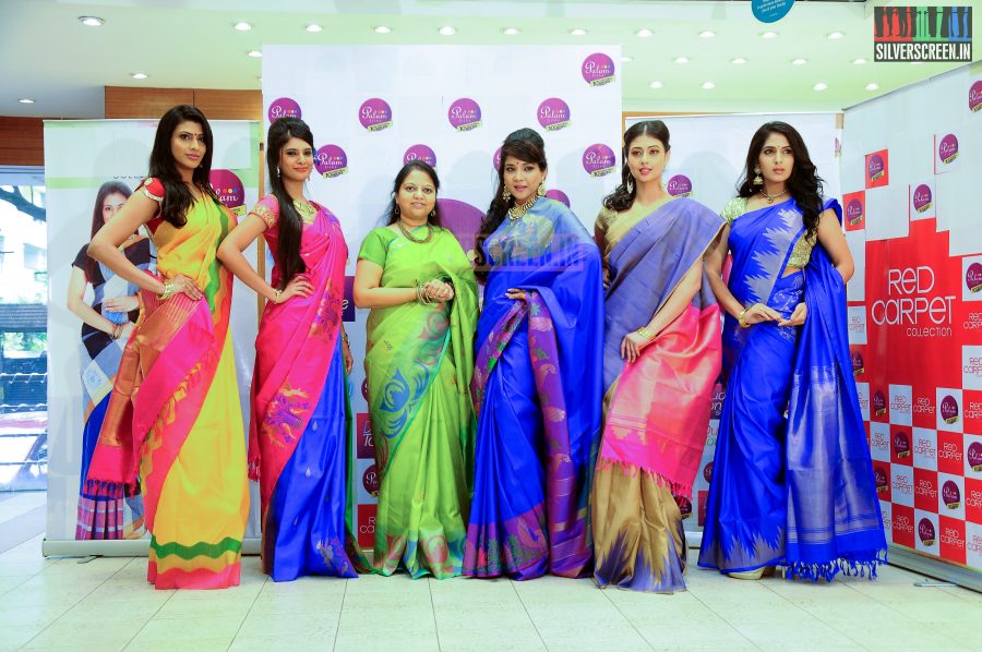 Actress Sakshi Agarwal Unveiling Palam Silks Deepawali Collections