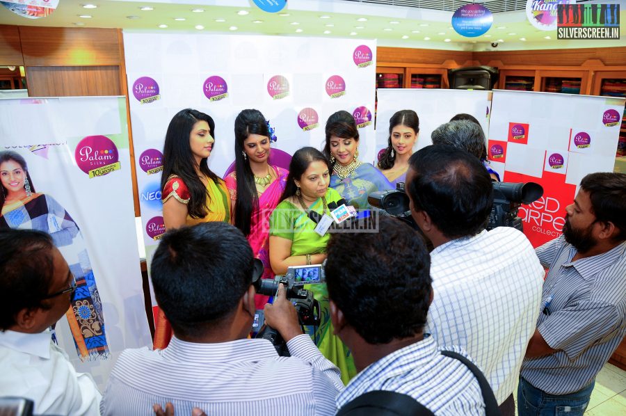 Actress Sakshi Agarwal Unveiling Palam Silks Deepawali Collections