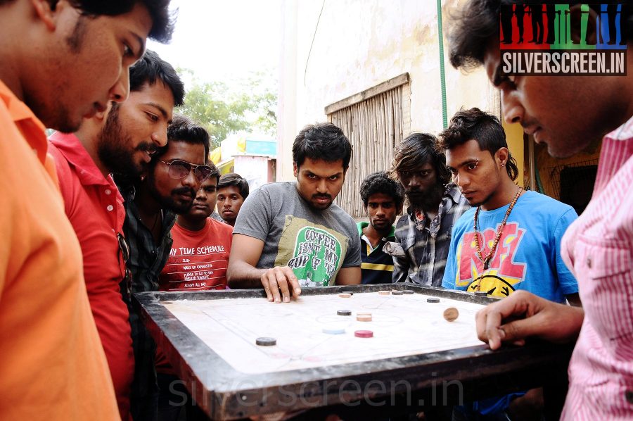 Actor Karthi and Catherine Tresa in Madras Movie Stills