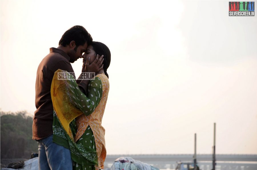 Actor Karthi and Catherine Tresa in Madras Movie Stills