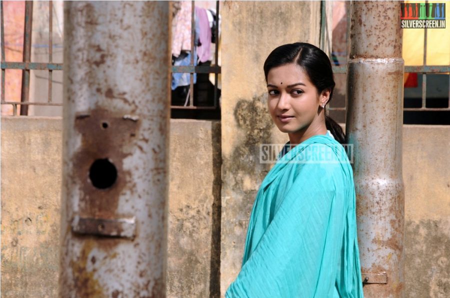 Actor Karthi and Catherine Tresa in Madras Movie Stills