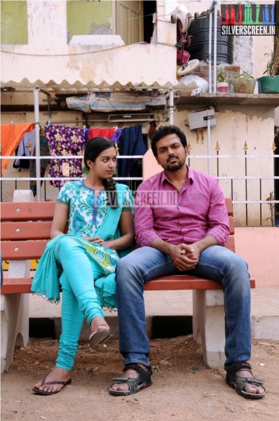 Actor Karthi and Catherine Tresa in Madras Movie Stills