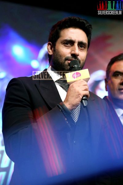 Actor Abhishek Bachchan at the Happy New Year Movie Fashion Show Promo for Palam Silks, Chennai