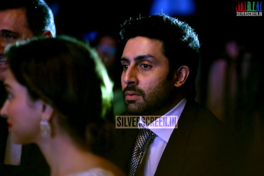 Actor Abhishek Bachchan at the Happy New Year Movie Fashion Show Promo for Palam Silks, Chennai