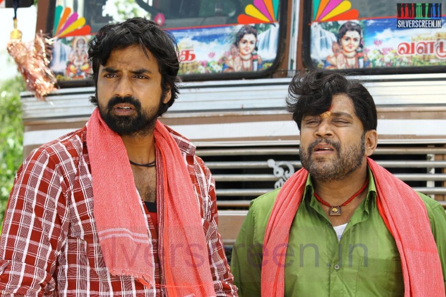 Actor Thambi Ramaiah and Shabeer in Nerungi Vaa Muthamidathe Movie Working Stills