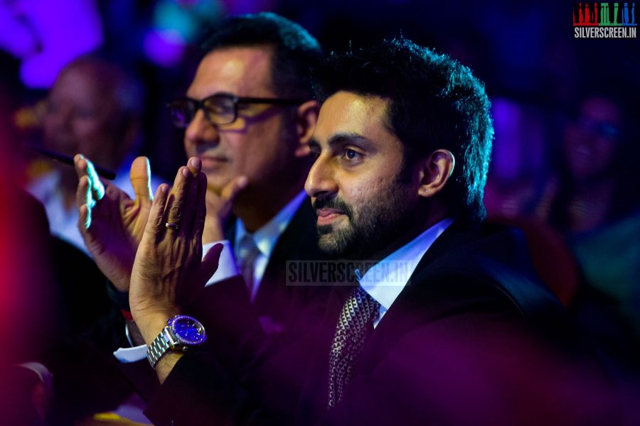 Actor Abhishek Bachchan at Palam Silks SILKLINE 2015 Fashion Show for Happy New Year Movie Promo