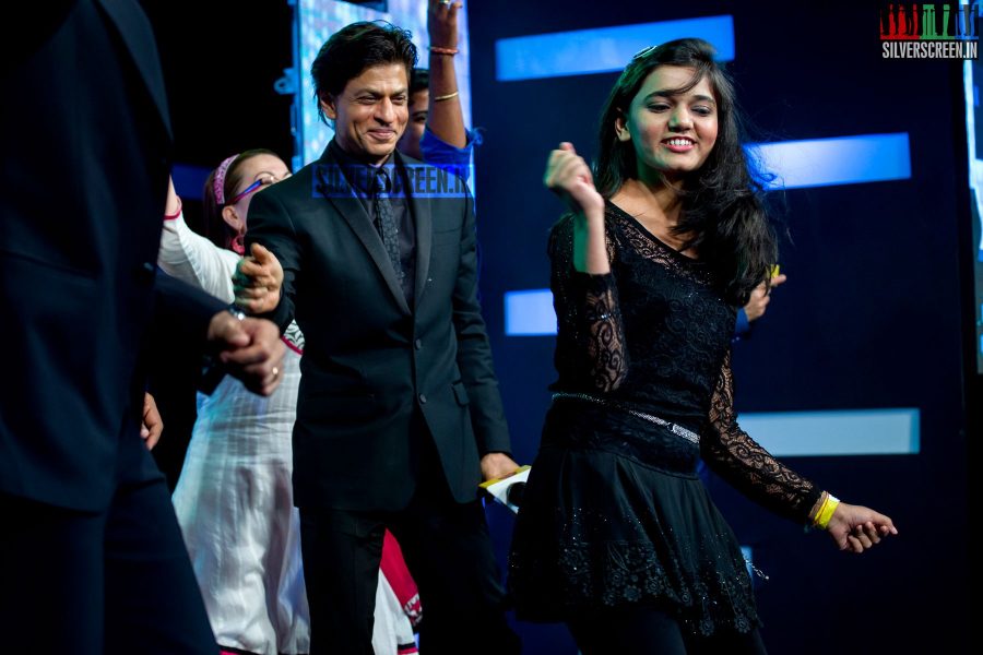 Actor Shahrukh Khan at Happy New Year Promo with Palam Silks