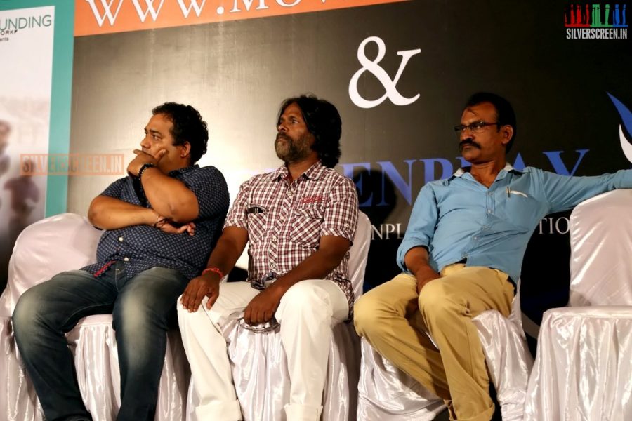 Producer CV Kumar at the Rooba Chithira Mamarathu Kiliye & Sound Camera Action Movie Launch and Press Meet Stills