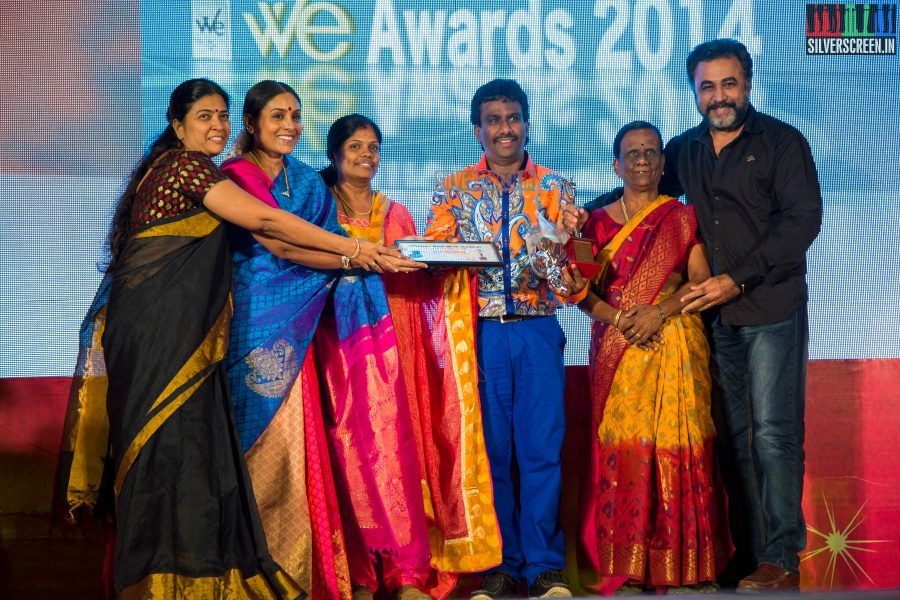 PRO Nikil Murugan and Saranya Ponvannan at WE Awards 2014 Ceremony Photos