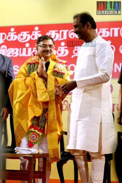 Vairamuthu Felicitates MP Tarun Vijay