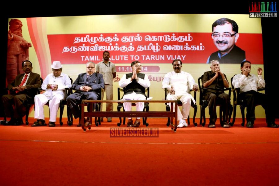 Vairamuthu Felicitates MP Tarun Vijay