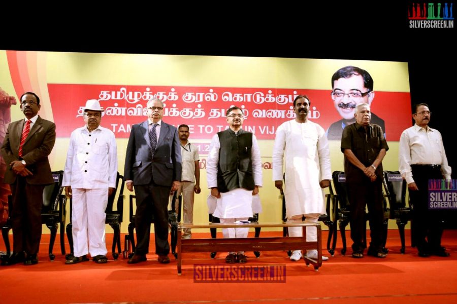 Vairamuthu Felicitates MP Tarun Vijay